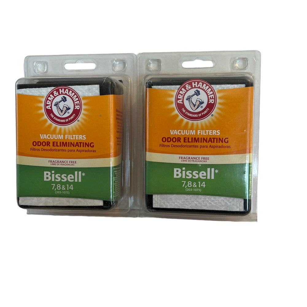 Bissell #7 / 8 / 14 Vacuum Filter Kit by Arm & Hammer  62627D - New‎ Set Of 2